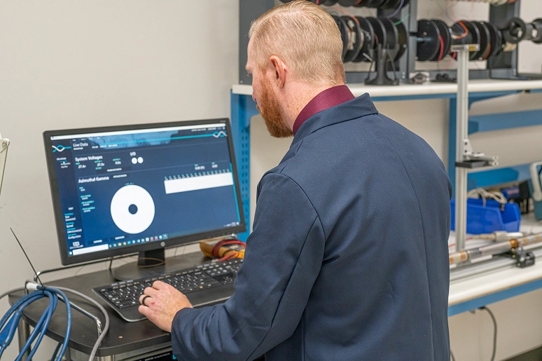 In house employee reviewing tool performance at Prodirectional Pro Shop